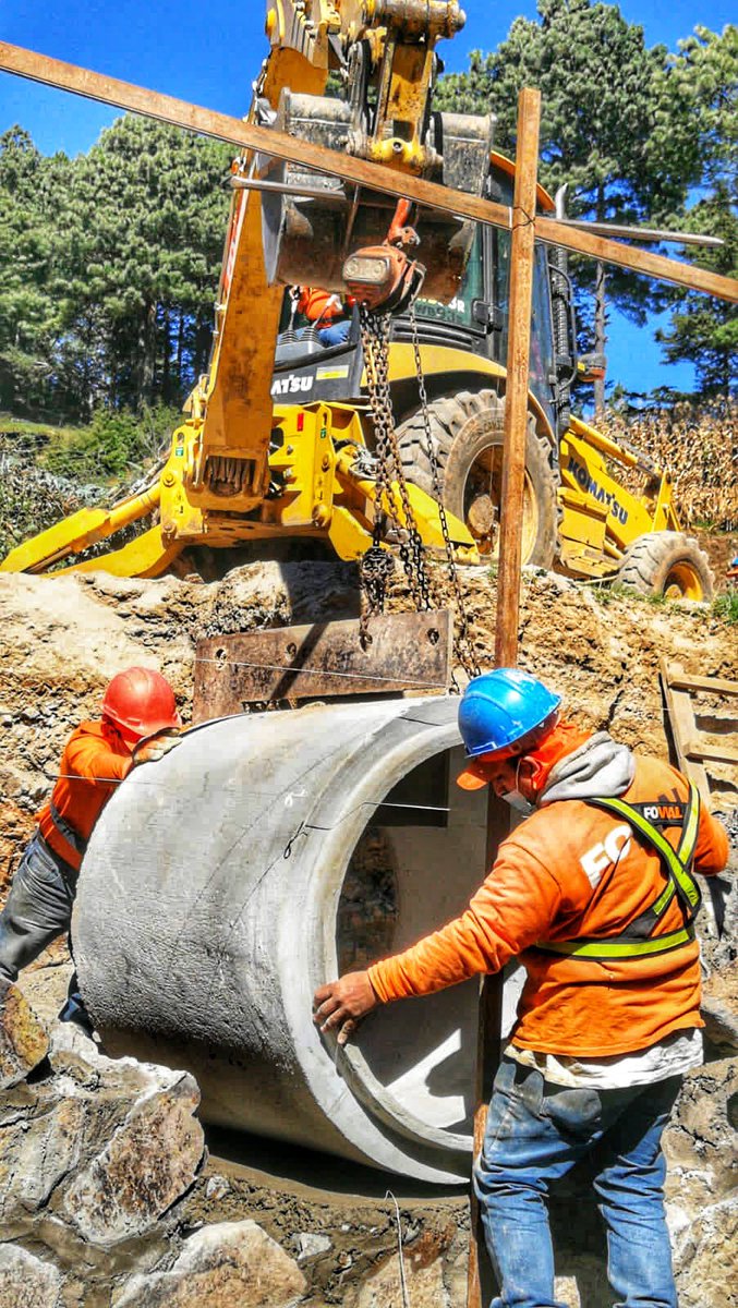 FOVIAL continúa los trabajos para la instalación de tuberías en el