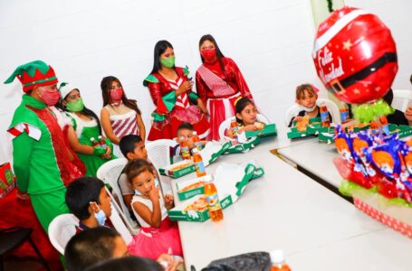 Alcalde de Zaragoza realizó tercera cena navideña para niños de la Comunidad Bendición de Dios