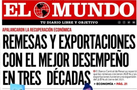 Presidente Bukele coincide con portada de periódico en cuanto a flujo de remesas y exportaciones