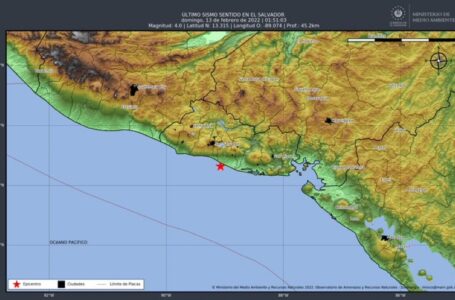 Sismo de 4.0 sacude territorio salvadoreño sin reportes de daños