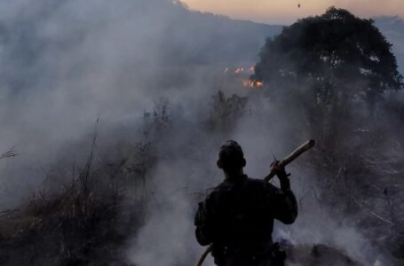 Bomberos controlan incendio en cantón Las Dispensas, San José Villanueva
