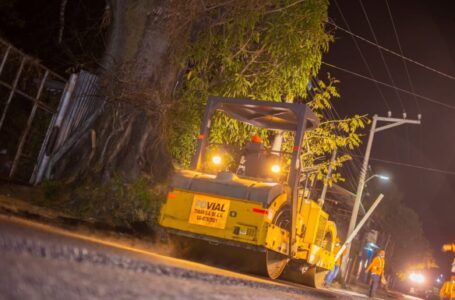 FOVIAL ejecuta jornada nocturna para reparación de calles