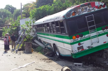 Conductor de autobús de ruta 113 pierde el control y se accidenta sobre la Panamericana