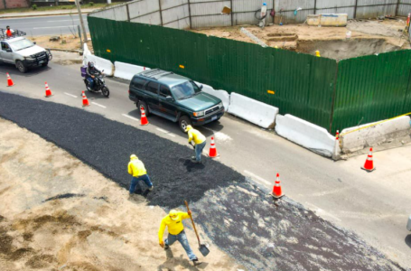 Obras Públicas avanza en construcción de paso elevado en redondel Utila