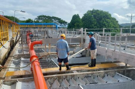 Trabajos de mantenimiento de la Planta Potabilizadora Torogoz, acción que garantizará la calidad del vital liquido