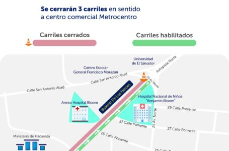 Obras Públicas restringirá paso vehicular de forma parcial en bulevar de Los Héroes