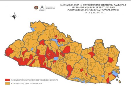 Gobierno declara alerta roja en 42 municipios y naranja en el resto del territorio