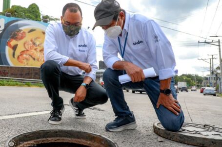 ANDA Inspecciona cinco colectores de aguas residuales en Santa Tecla