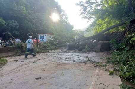 Protección Civil atiende derrumbe en Los Chorros, el cual dejó un fallecido