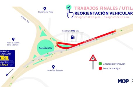 Obras Públicas anuncia restricción temporal del paso elevado del redondel Utila