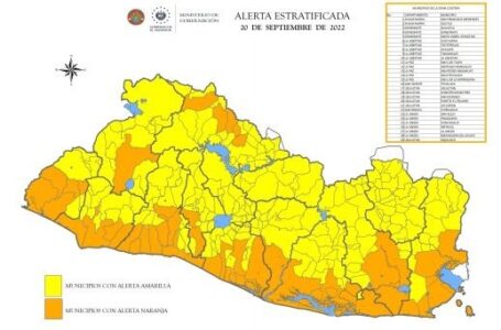 Alerta naranja para 44 municipios y alerta amarilla para el resto del país
