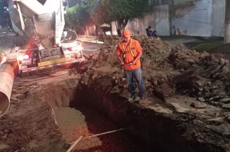 Obras Públicas comienza a rellenar cárcava formada en calle La Mascota