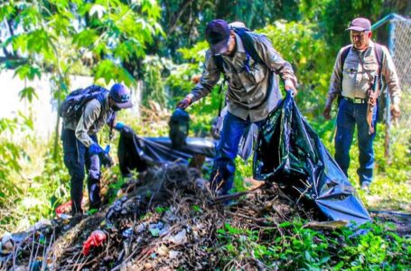 Realizan jornada de limpieza en área natural protegida Chanmico, de San Juan Opico