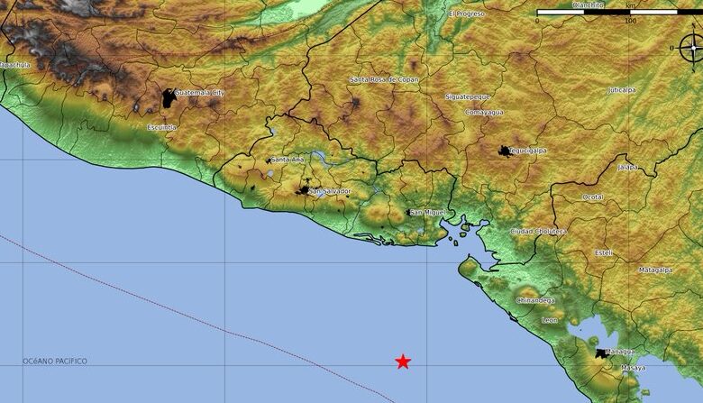 Registran sismo de 4.1 en la costa de Usulután