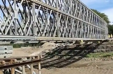MOP inicia colocación de puente provisional sobre el río Titihuapa