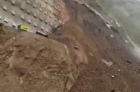 Muro de contención en construcción se derrumba en Colombia 
