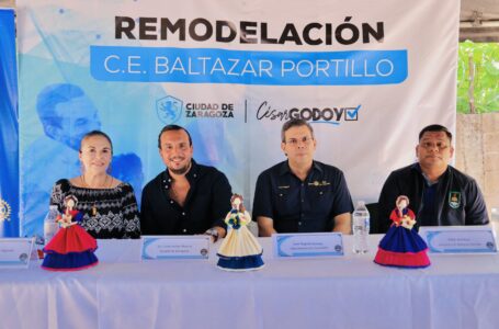 Alcalde de Zaragoza inicia remodelación de Centro Escolar “Baltazar Portillo»