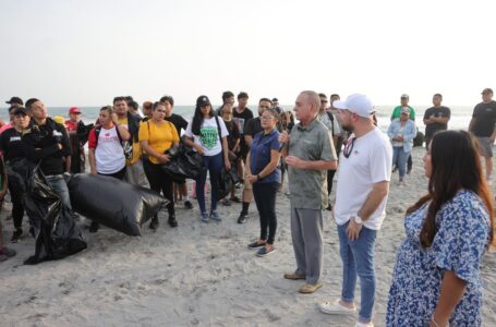 Organizaciones juveniles de los CUBO desarrollan campaña de limpieza en playa El Pimental